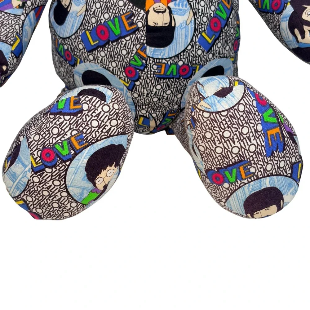 Handmade Beatles Yellow Submarine Teddy Bear All You Need Is Love Plush 18